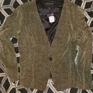 Gold Sparkle Forever 21 Blazer size 2x